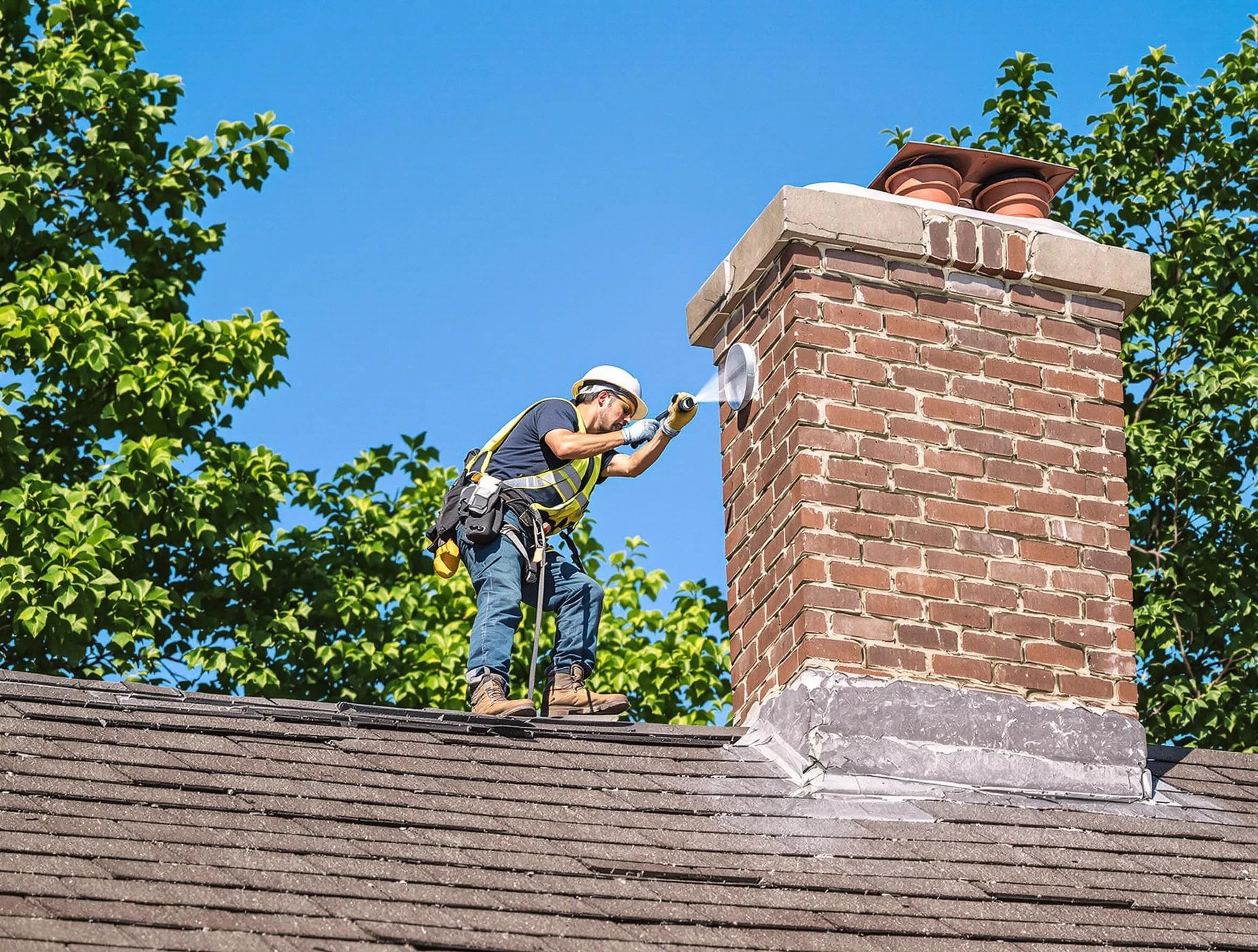 Roswell Chimney Sweep performing an inspection with advanced tools in Roswell, GA