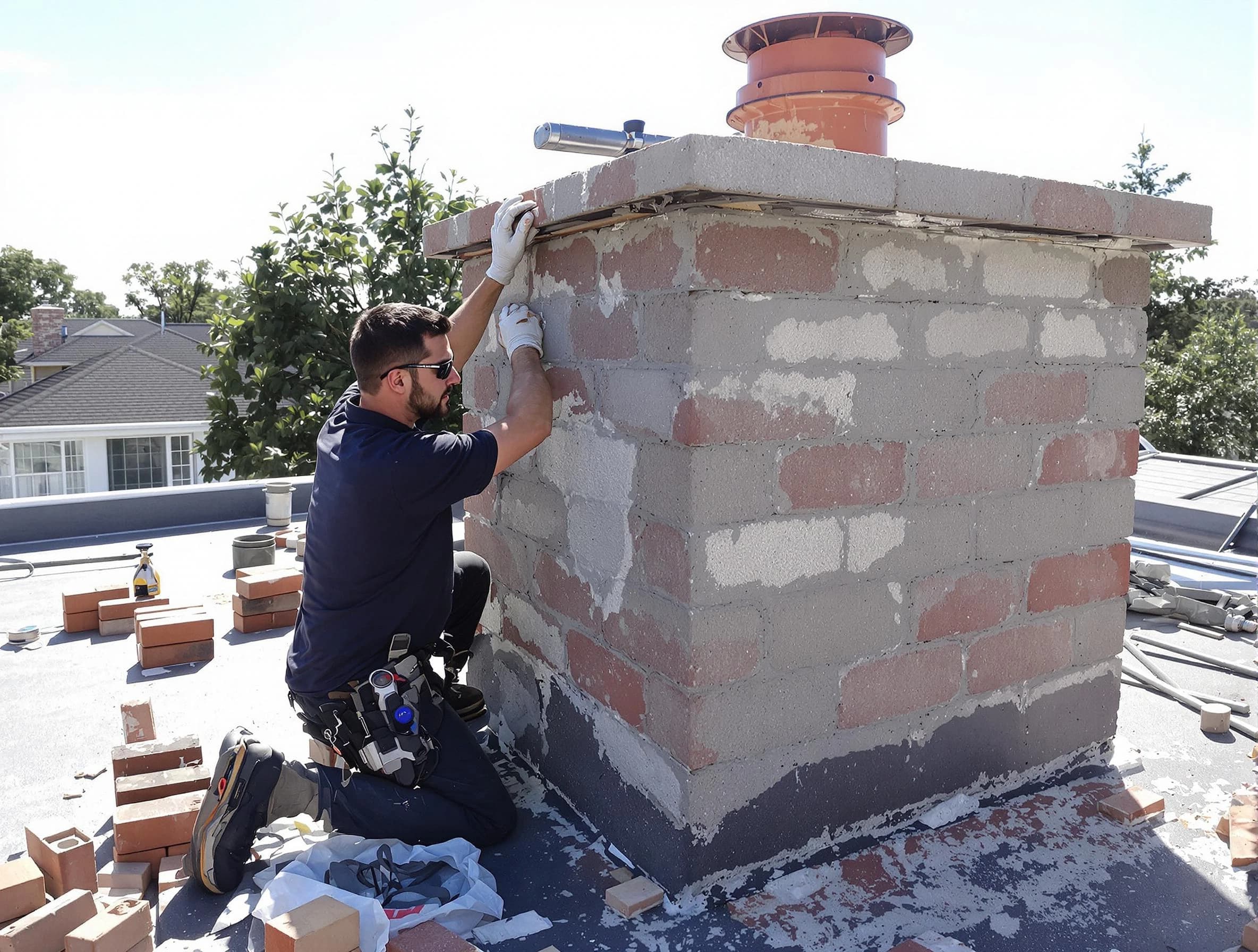 Advanced chimney repair process by Roswell Chimney Sweep in Roswell, GA