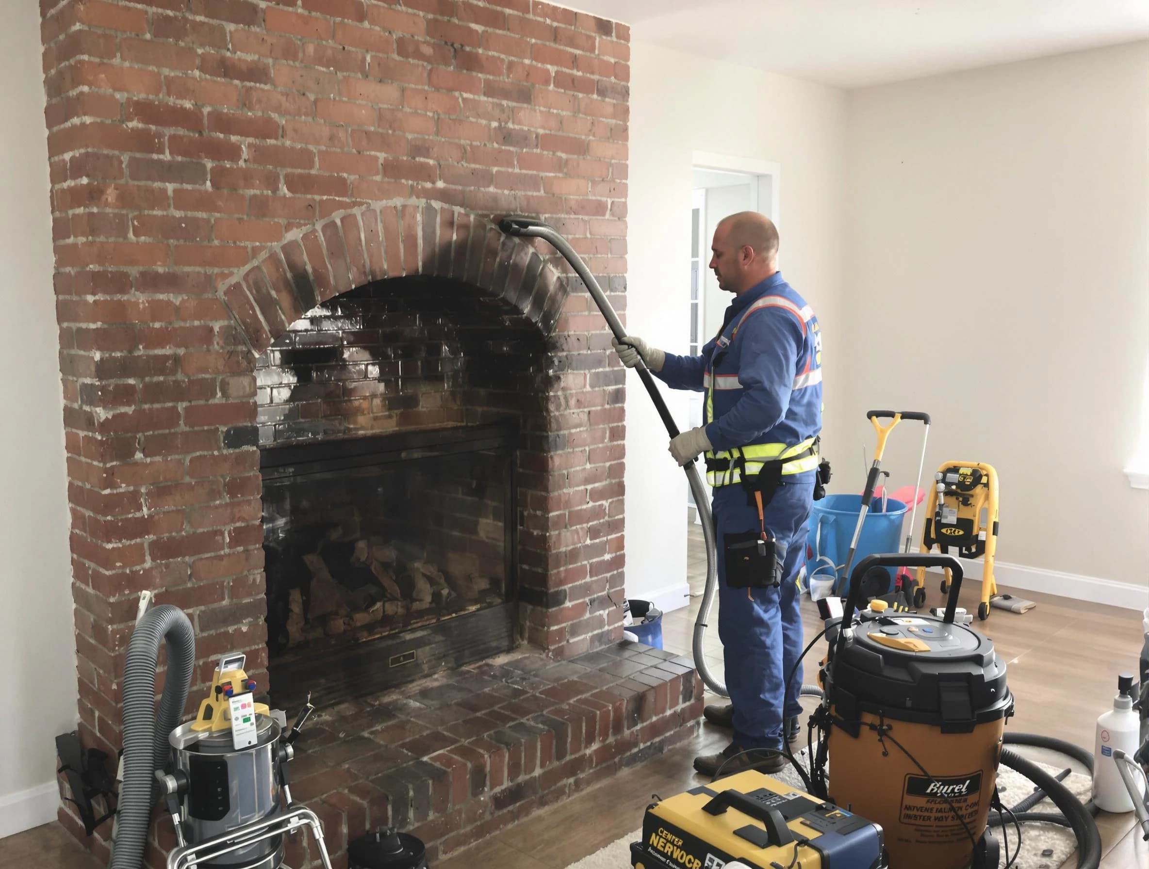 Roswell Chimney Sweep expert performing detailed chimney sweep in Roswell, GA