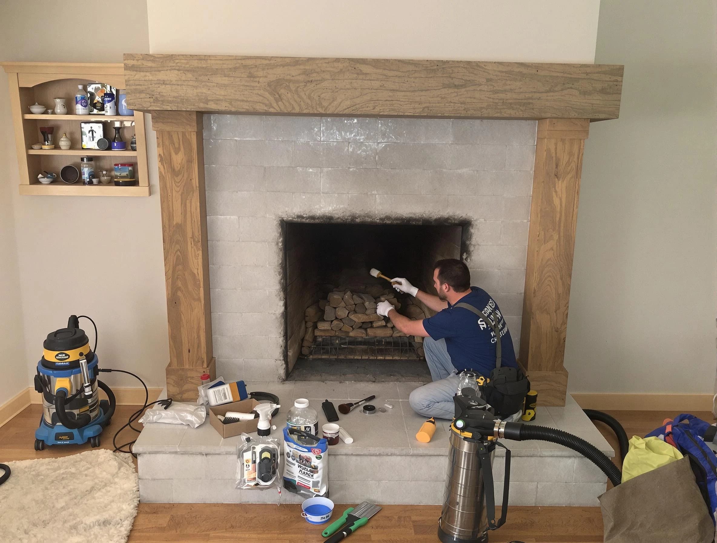 Detailed creosote removal process by Roswell Chimney Sweep in Roswell, GA