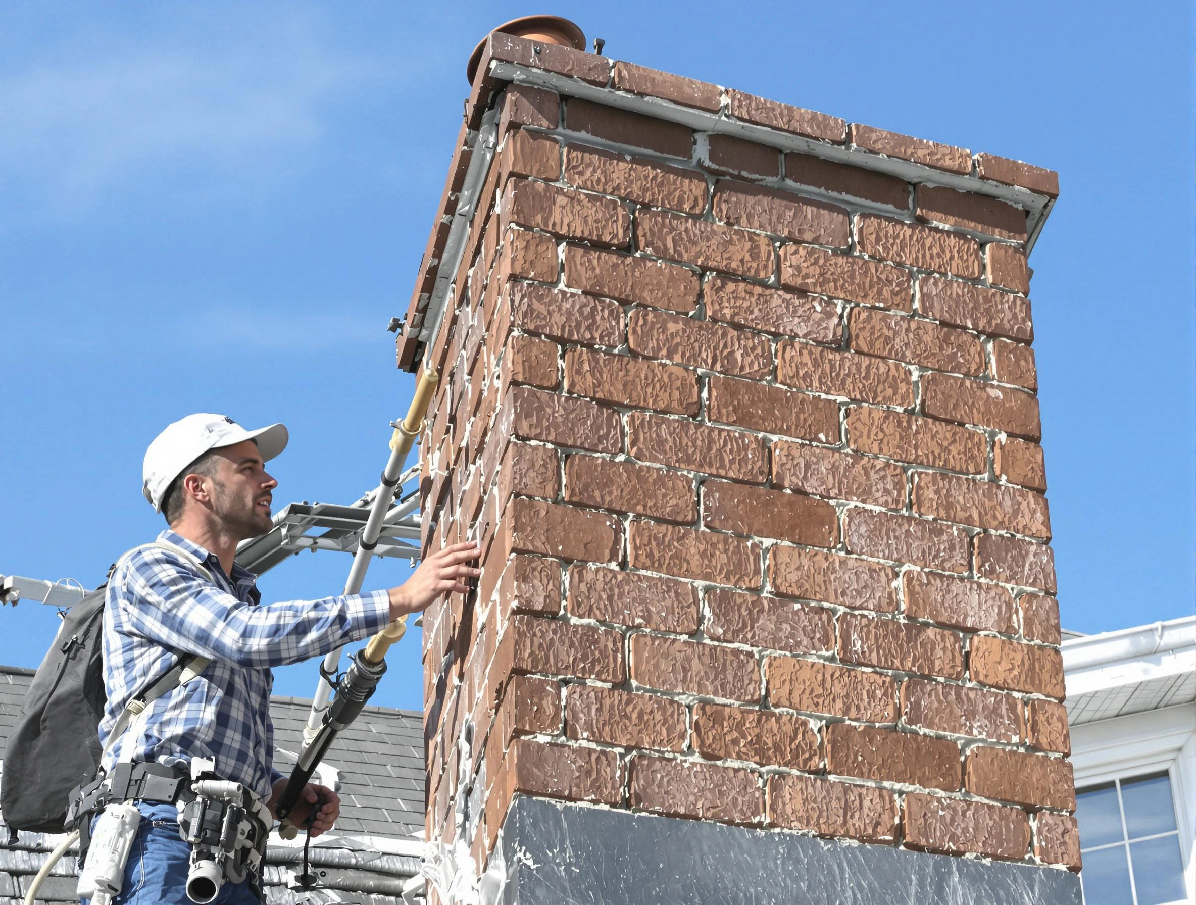 Brickwork for a chimney rebuild by Roswell Chimney Sweep in Roswell, GA