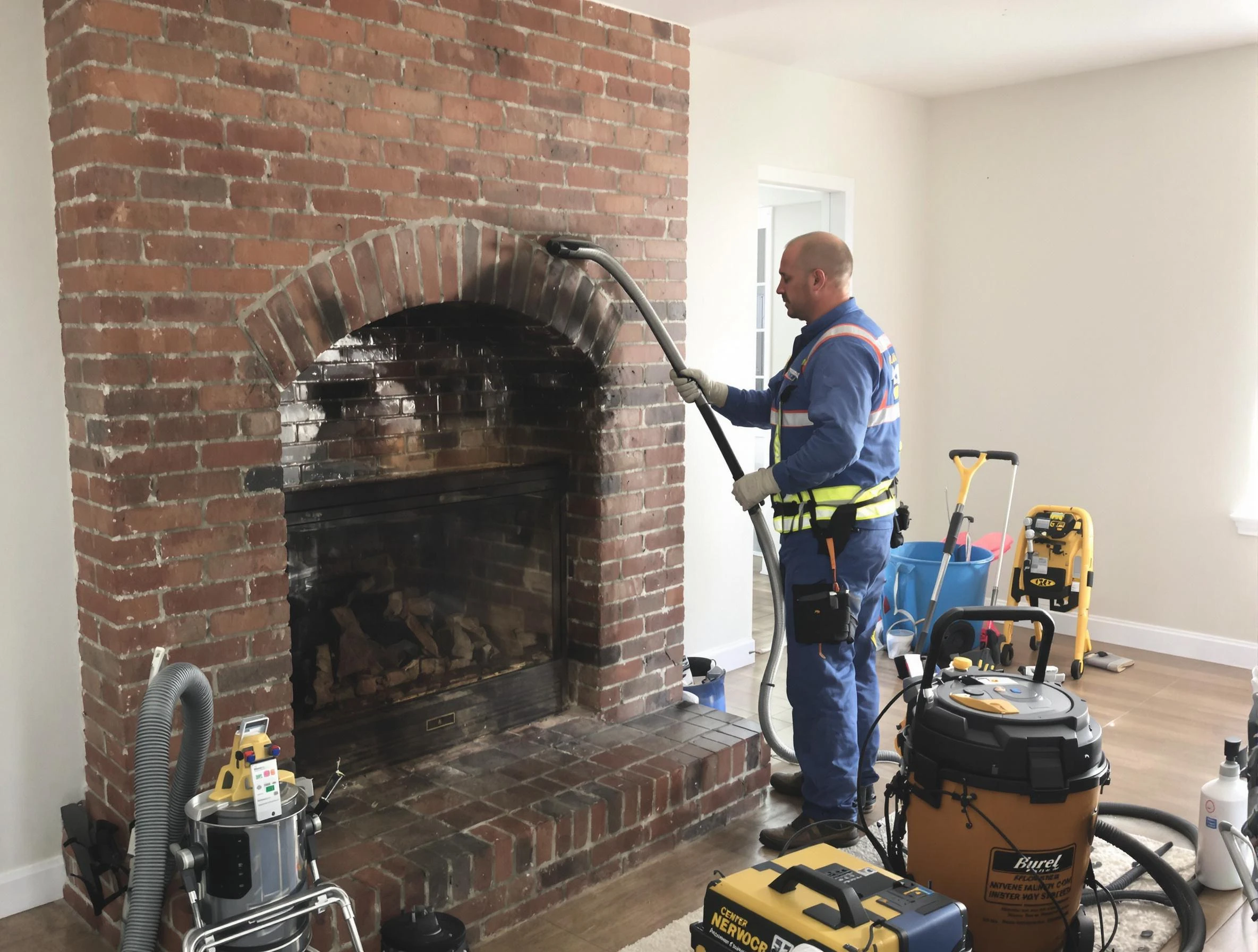Roswell Chimney Sweep expert performing detailed chimney sweep in Roswell, GA