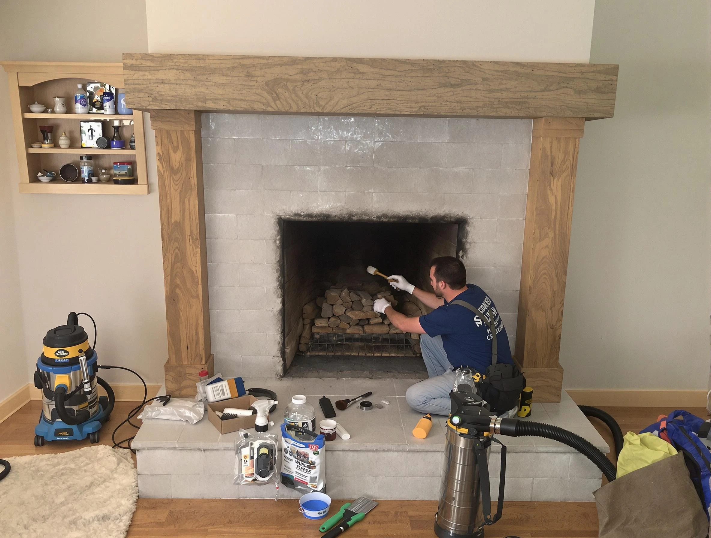 Detailed creosote removal process by Roswell Chimney Sweep in Roswell, GA